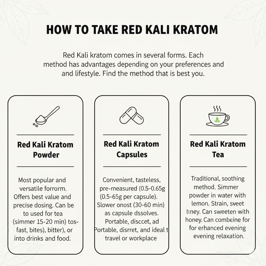 infographic for how to take kratom